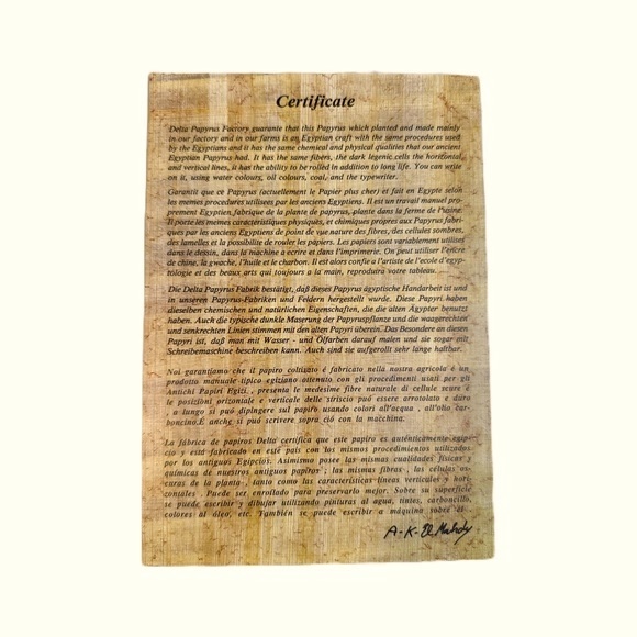 Egyptian Papyrus Paper Art by Delta Papyrus Factory - Picture 3 of 4